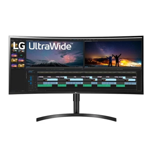 LG ívelt monitor 38" - 38WN75C 3840x1600, 21:9, 300 cd/m2, HDMIx2, DisplayPort, HDR10, állítható magasság
