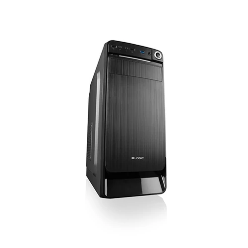 LOGIC Ház Midi ATX K3 Tápegység nélkül USB2.0 + 3.0 ,Fekete