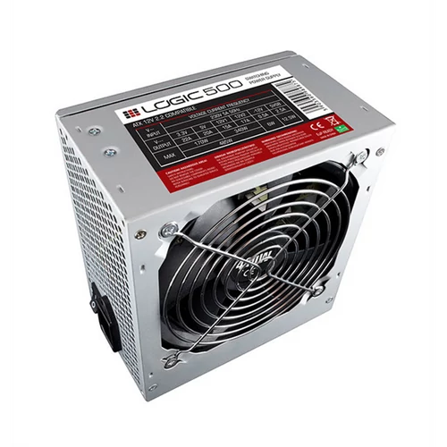 LOGIC Tápegység 500W 12cm ATX, 20+4, 80+
