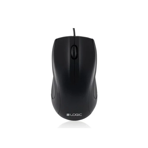 LOGIC Vezetékes egér optikai LM12 USB, 1000dpi, Fekete