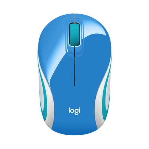 LOGITECH Egér - M187 Vezeték Nélküli Optikai Nano, Kék