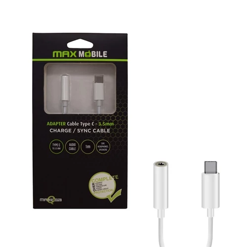 MAX MOBILE Adapter USB-C - 3,5mm jack, 1 m