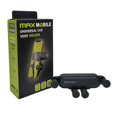 MAX MOBILE Autós Tartó Gravity E6071 szellőzőrácsra, gravitációs, 6,5"-ig