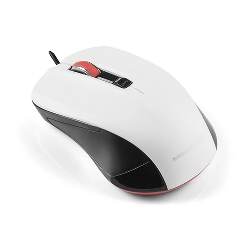 MODECOM Vezetékes egér optikai M9.1 USB, 1000dpi, Fehér