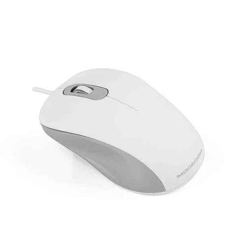 MODECOM Vezetékes egér optikai Silent M10S USB, 1000dpi, Fehér