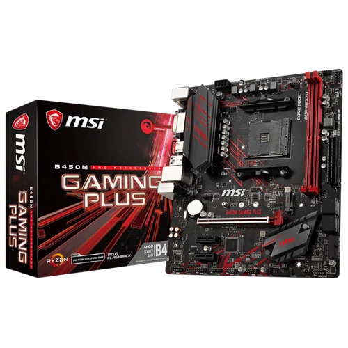 MSI Alaplap AM4 B450M GAMING PLUS AMD B450, mATX