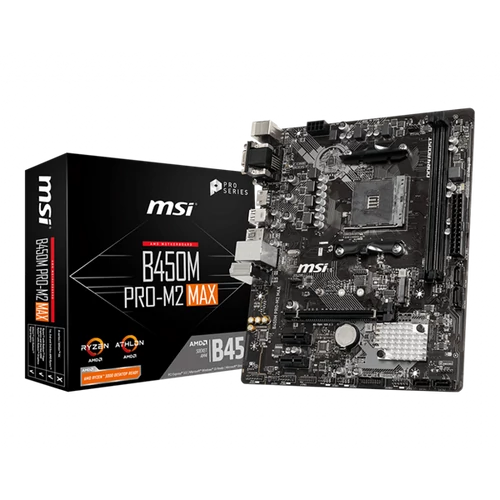 MSI Alaplap AM4 B450M PRO-M2 MAX AMD B450, mATX