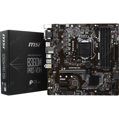 MSI Alaplap S1151 B360M PRO-VDH Intel B360, mATX