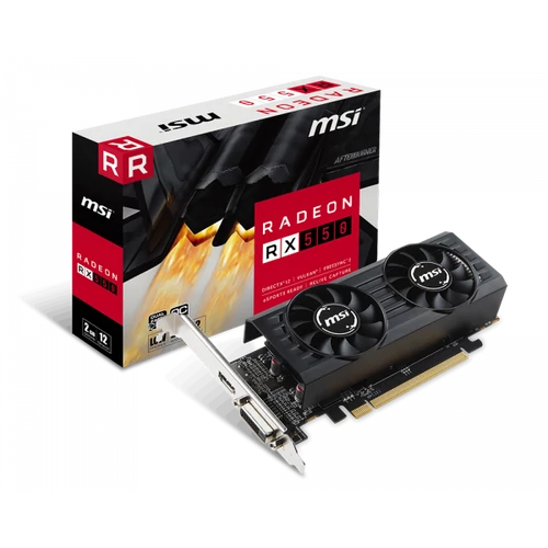 MSI Videokártya PCI-Ex16x AMD RX 550 2GT LP OC 2GB DDR5