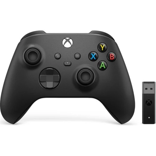 MS Xbox Series Kiegészítő Vezeték nélküli kontroller fekete + vezeték nélküli adapter PC-hez