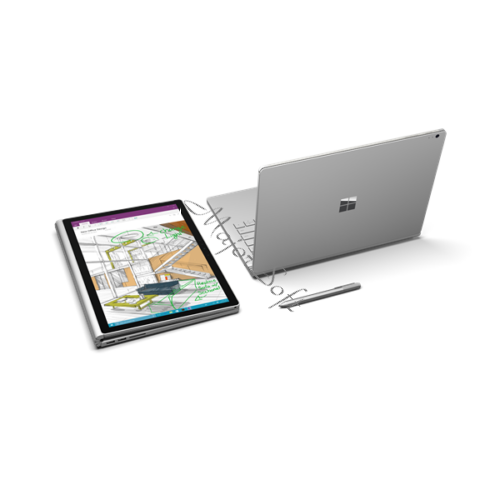 Microsoft Surface Book - 13.5" (3000 x 2000) - Core i7 (6th Gen, HD520) dGPU - 8 GB RAM - 256 GB SSD Windows 10 Pro Eng