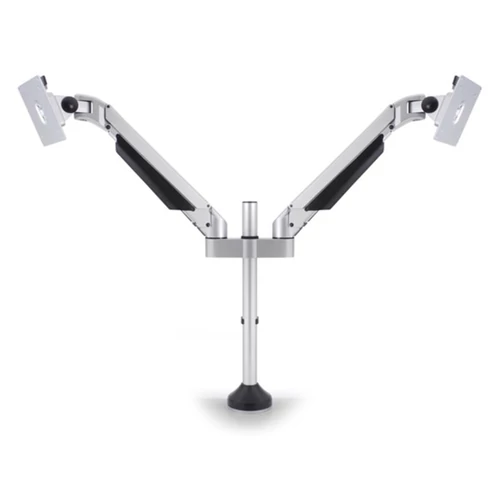 MULTIBRACKETS 2 karos asztali konzol, M VESA Gas Lift Arm Dual Silver (15-32", max.VESA: 100x100 mm, 10 kg)
