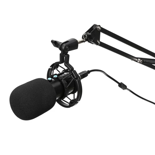 VARR gaming mikrofon, VGMTB, USB, fekete