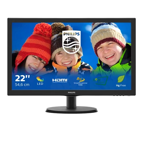 PHILIPS monitor 21.5" 223V5LHSB2/00, 1920x1080, 16:9, 200cd/m2, 5ms, VGA/HDMI