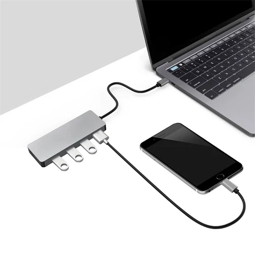 PLATINET USB HUB 3.0, 4 port, USB-C