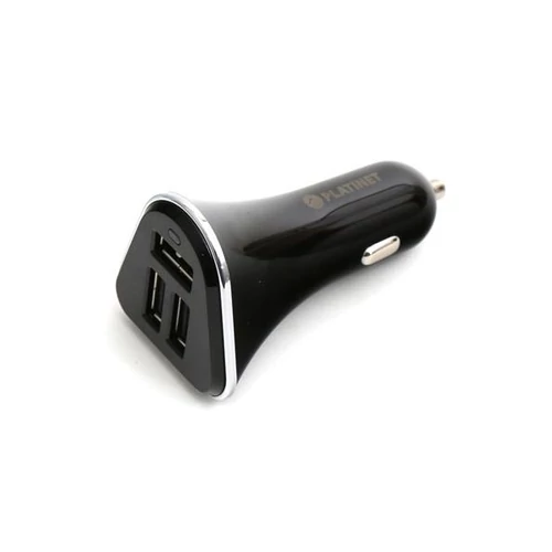 PLATINET autós töltő, 3xUSB, 1m microUSB kábellel, 5,2A