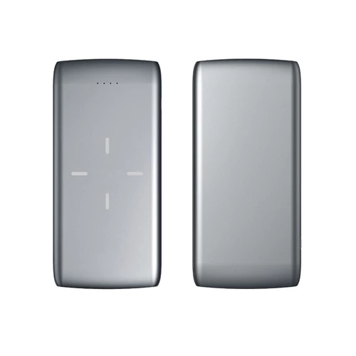 PLATINET vezeték nélküli töltő/power bank, 10 000mAh, polimer, QI, 2.0 gyorstöltés, fekete