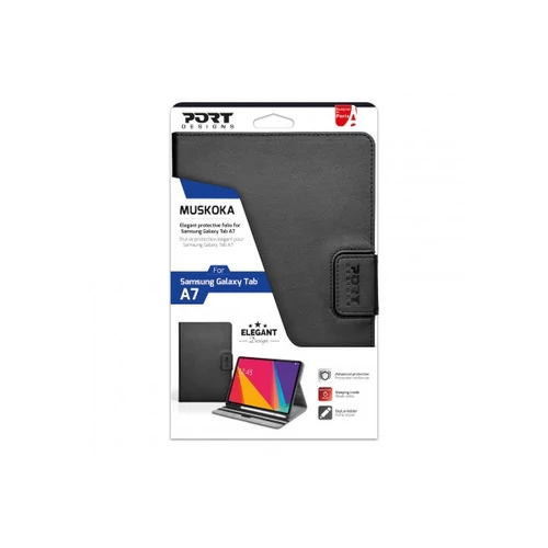 PORT DESIGNS Tablet tok 201413, MUSKOKA SAMSUNG TAB A7 10.4" 2020 BK/Fekete