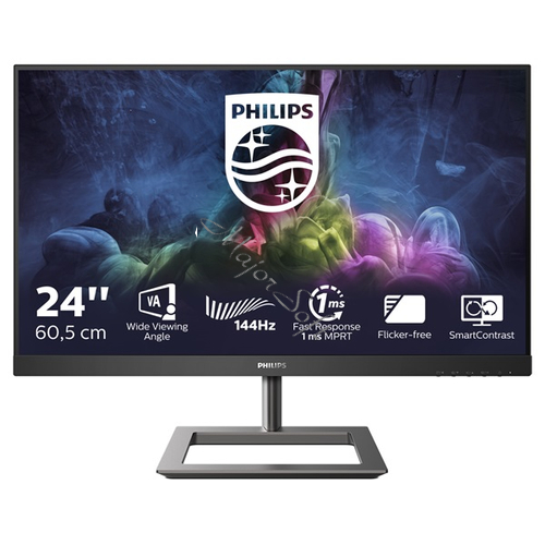PHILIPS Gaming 144Hz VA monitor 23.8" 242E1GAJ, 1920x1080, 16:9, 350cd/m2, 1ms, HDMI/DisplayPort, hangszóró