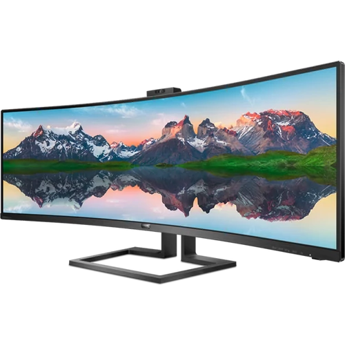 Philips ívelt 100Hz monitor 43" - 439P9H 3840x1200, 32:10, 450cd/m2,4ms,HDMI,DisplayPortx2,USBx4,USB-C, RJ45, hangsz,HDR