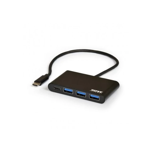 Port Designs-Port Connect HUB, Type-C to 3xUSB 3.0 + Type-C - ezüst
