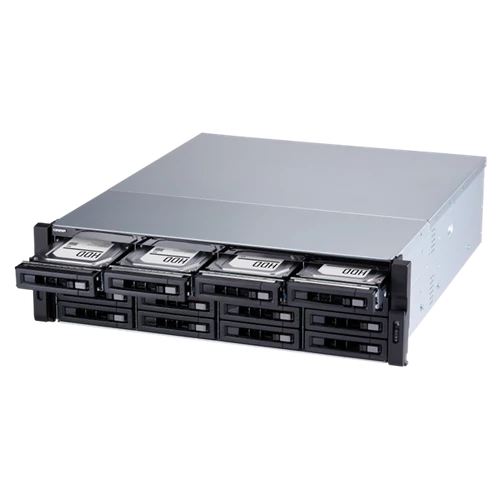 QNAP NAS 16 fiókos TS-1683XU-RP-E2124-16G Xeon 4x3.3Ghz, 16GB RAM, 4x100/1000, 2x10GbE SFP+, 4xType-A, 2xType-C USB3.2