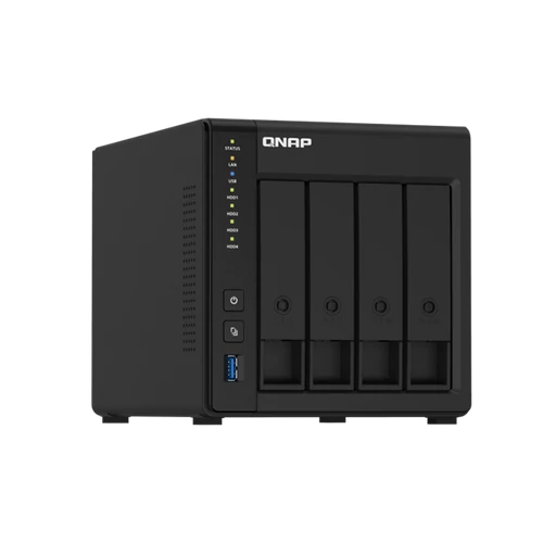 QNAP NAS 4 fiókos TS-451D2-2G Celeron 2x2.0 GHz, 2GB RAM, 2x100/1000, 4xUSB3.2, 1xHDMI