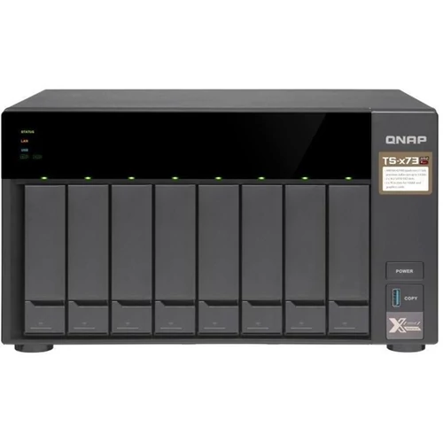 QNAP NAS 8 fiókos TS-873-4G AMD 4x2,1 GHz, 4GB RAM, 4x100/1000, 4xUSB3.2