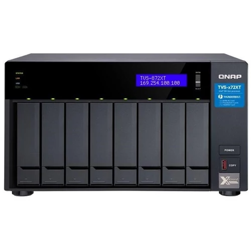 QNAP NAS 8 fiókos TVS-872XT-I5-16G 6x1,7 GHz, 16GB RAM, 2x100/1000,  1 x 10GBASE-T, 5xUSB3.2(2xUSB-A,2xUSB-C)