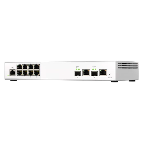 QNAP Switch QSW-M2108-2C 10-port, 8x2.5GbE, 2x10GbE SFP+/RJ45 Combo Ports,  Web Managed