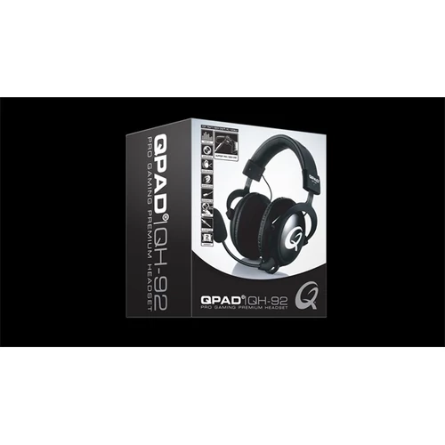 QPAD QH-92 Gamer fejhallgató mikrofonnal 3,5 mm jack