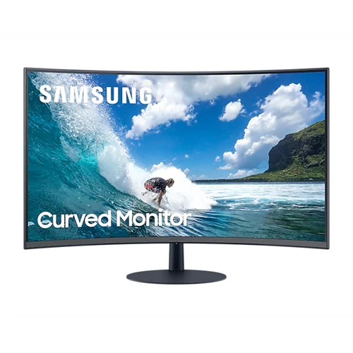 SAMSUNG Ívelt VA monitor 27" T55, 1920x1080, 16:9, 250cd/m2, 4ms, VGA/DisplayPort/HDMI, hangszóró