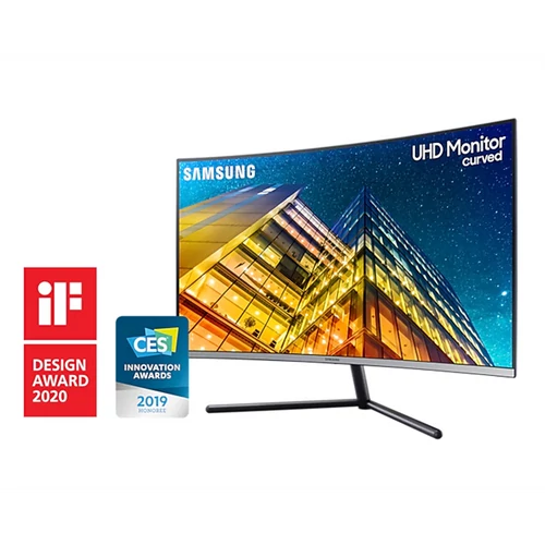 SAMSUNG Ívelt VA monitor 31,5" UR59C, 3840x2160, 16:9, 250cd/m2, 4ms, DisplayPort/HDMI
