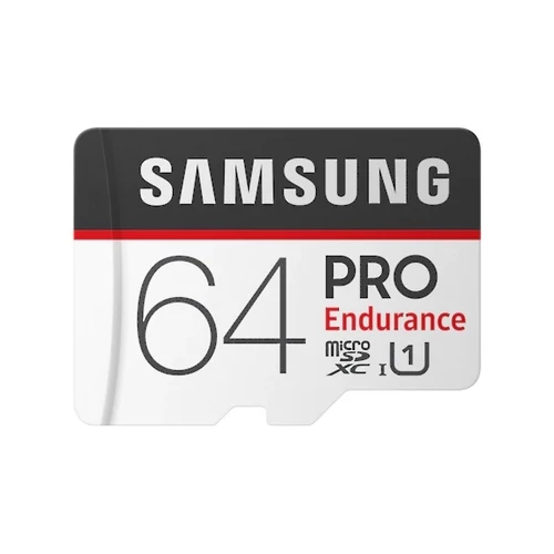 SAMSUNG Memóriakártya PRO Endurance memóriakártya 64GB, CLASS 10, UHS-I SDR104, + Adapter, R100/W30