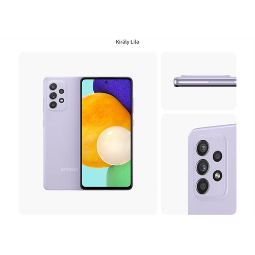 SAMSUNG Okostelefon Galaxy A52 5G (Dual SIM) 128GB, Király Lila