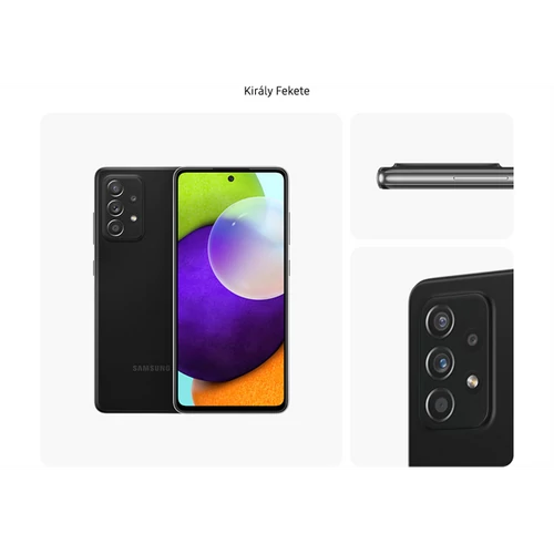 SAMSUNG Okostelefon Galaxy A52 (SM-A525F/DS Black/A52 4G DualSIM/128 GB)