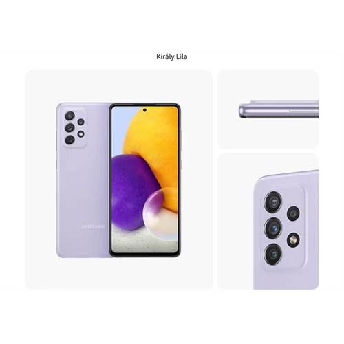 SAMSUNG Okostelefon Galaxy A72 (Dual SIM) 128GB, Király Lila