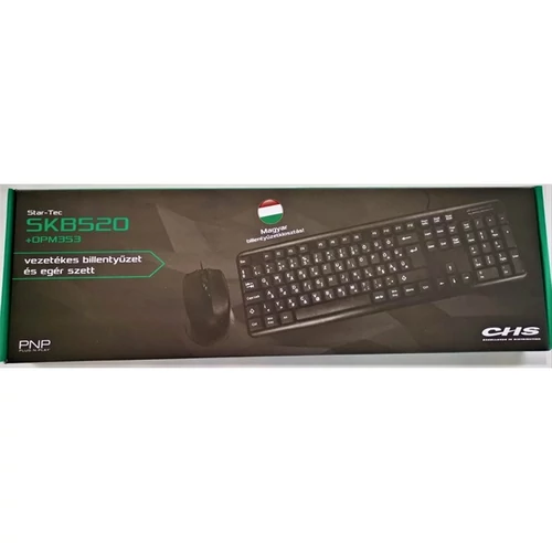 STAR-TECHNOLOGY vezetékes USB billentyűzet + optikai egér SKB520+OPM353