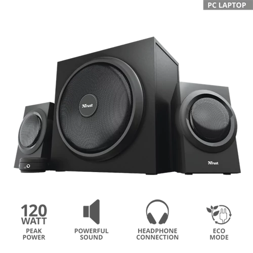 TRUST Mélyhangsugárzós 2.1 hangszórókészlet 23696 (Yuri 2.1 Speaker Set)