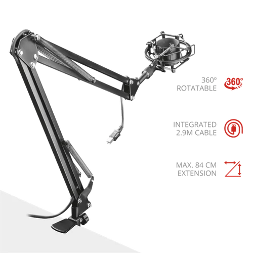 TRUST Állítható mikrofonkar 22563 (GXT 253 Emita Streaming Microphone Arm)