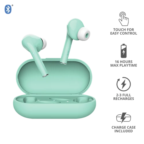 TRUST Bluetooth vezetékmentes fülhallgató 23703 (Nika Touch Bluetooth Wireless Earphones - turquoise)