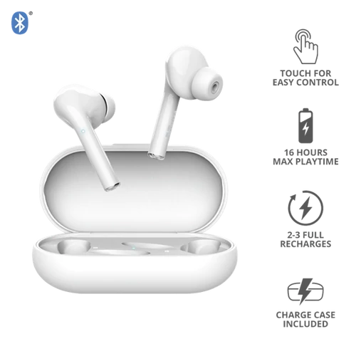 TRUST Bluetooth vezetékmentes fülhallgató 23705 (Nika Touch Bluetooth Wireless Earphones - white)
