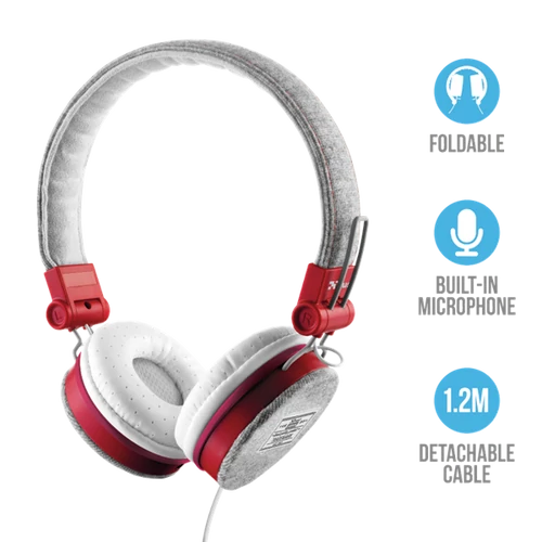 TRUST Fejhallgató 20073 (Fyber Headphones - grey/red)