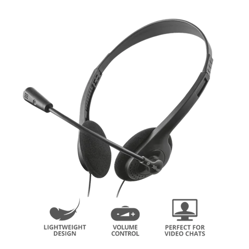 TRUST Fejhallgató mikrofonnal 21665 (Primo Chat Headset for PC and laptop)