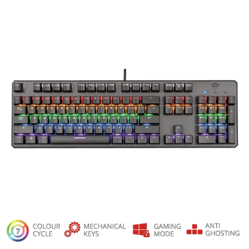 TRUST Gaming Vezetékes mechanikus billentyűzet 23089 (GXT 865 Asta Mechanical Keyboard HU)