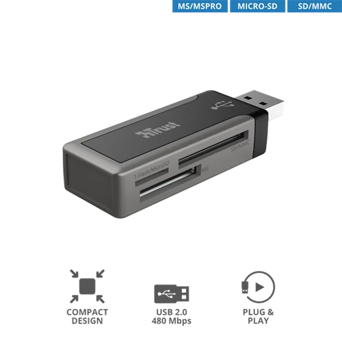 TRUST Kompakt USB-kártyaolvasó 15298, Robson Mini Card Reader