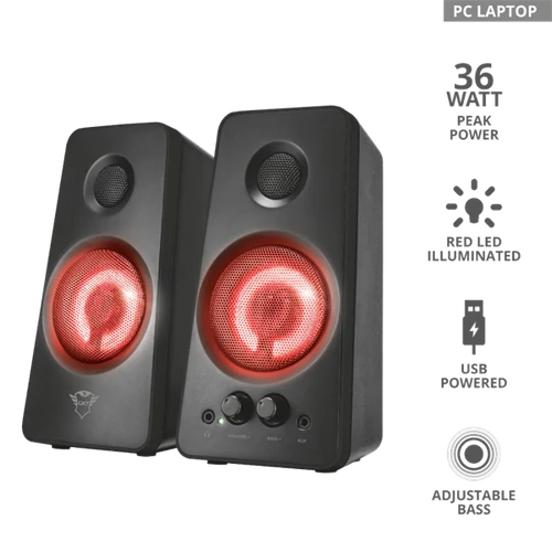 TRUST Megvilágított 2.0 hangszórókészlet 21202 (GXT 608 Tytan Illuminated 2.0 Speaker Set)