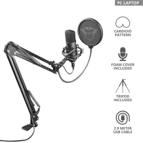 TRUST Mikrofon streameléshez 22400 (GXT 252+ Emita Plus Streaming Microphone)