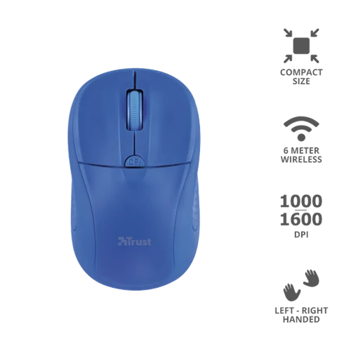 TRUST Vezeték nélküli egér 20786 (Primo Wireless Mouse - blue)