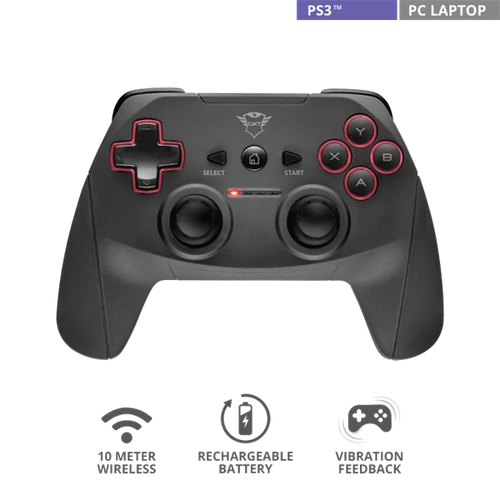 TRUST Vezeték nélküli gamepad PC-hez és PS3-hoz 20491 (GXT 545 Yula Wireless Gamepad)